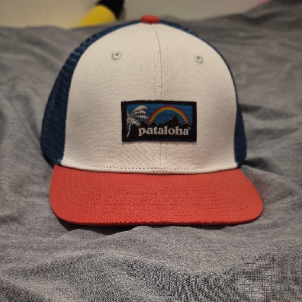Patagonia Kids Trucker Hat - White, Blue, Red